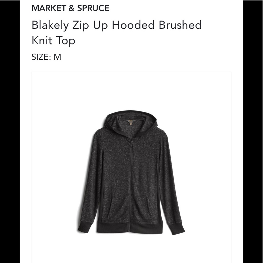 Market & spruce black zip up